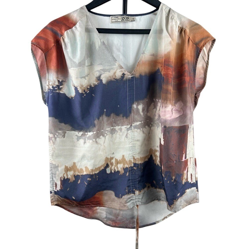 GO BY GO SILK Best Seller Classic “Get Drawn Up” Signature Top in Ball of Fire