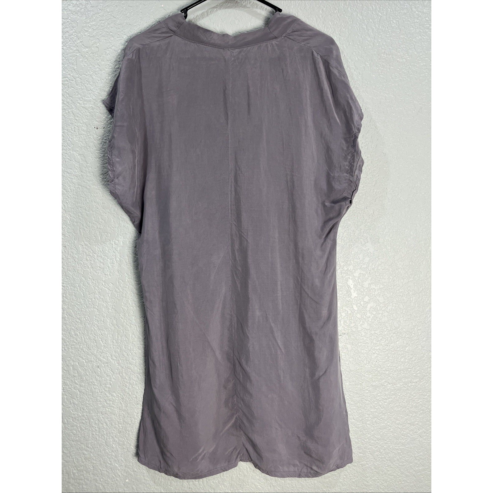 Make It Good Midi Dress Sz S Purple Silk Lagenlook Capsule Minimal Summer Beach