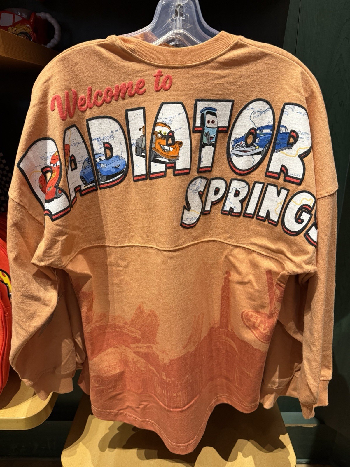 Disney Parks Cars 20th Anniversary Radiator Springs Adult Spirit Jersey NWT Auto