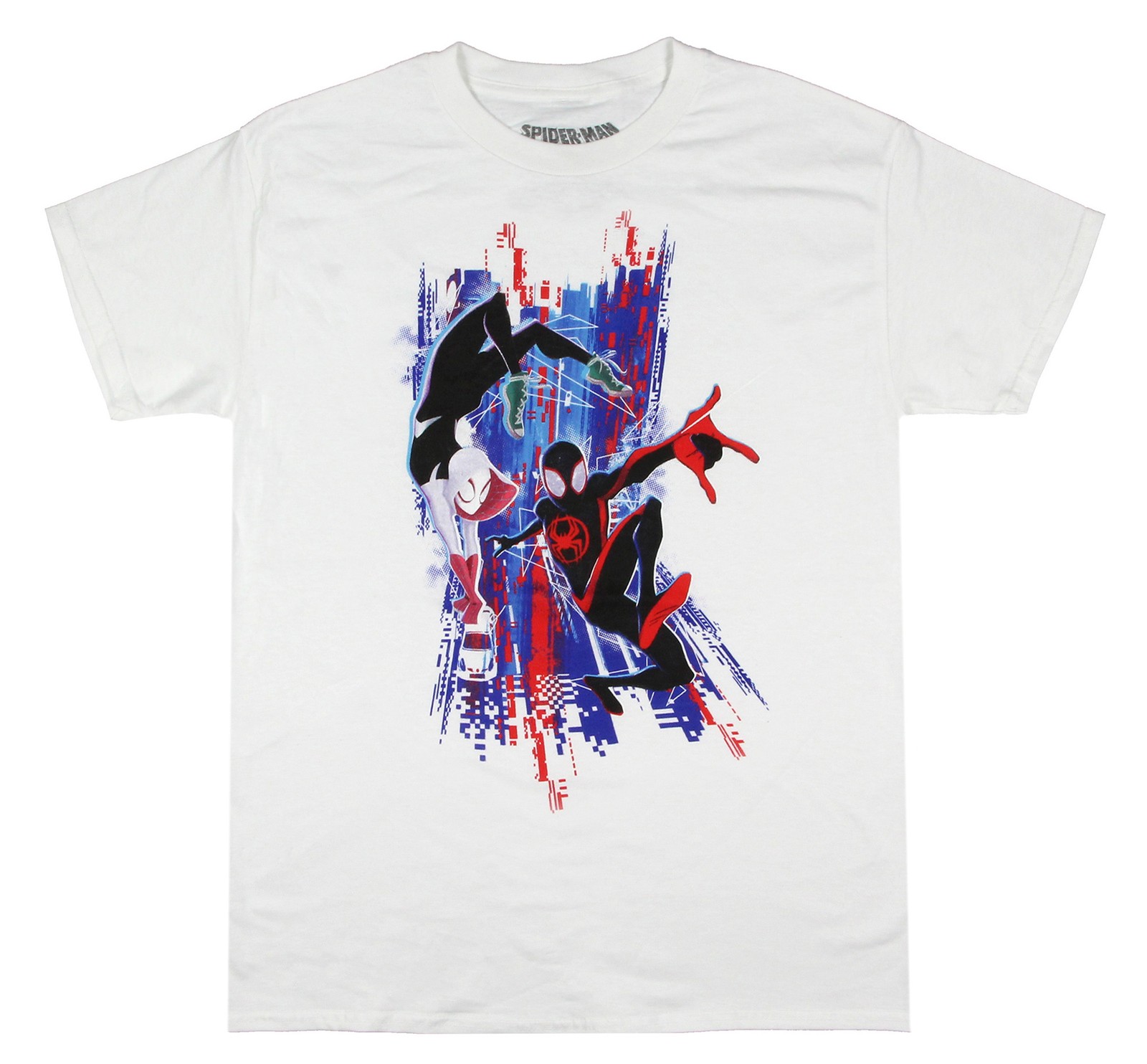 Spider-Man Womens Spider-Verse Miles Morales And Gwen Juniors T-Shirt (S)
