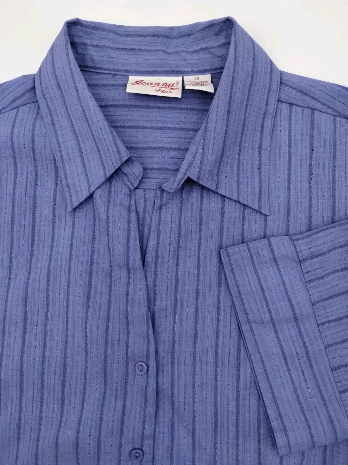 Joanna Women’s Size 3X Striped Blouse With 3/4 Sleeves