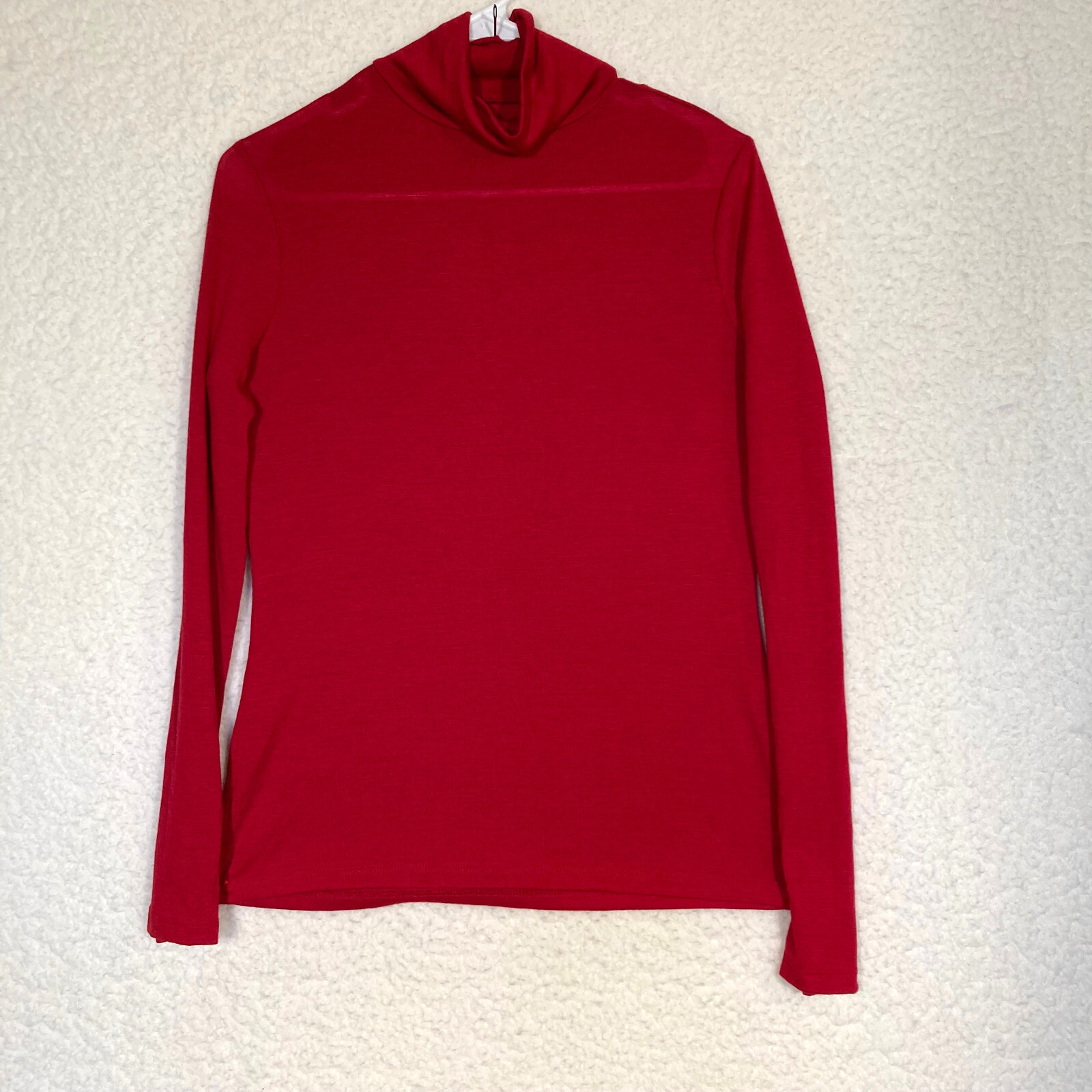 A New Day Womens S Pretty Red Turtle Neck Thin Pullover Sweater Alone or Under