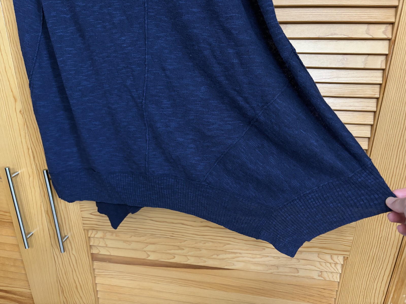 Eileen Fisher Woman Midnight Blue Linen/Cotton Scoop Neck Cap Slv Tunic Size 3X