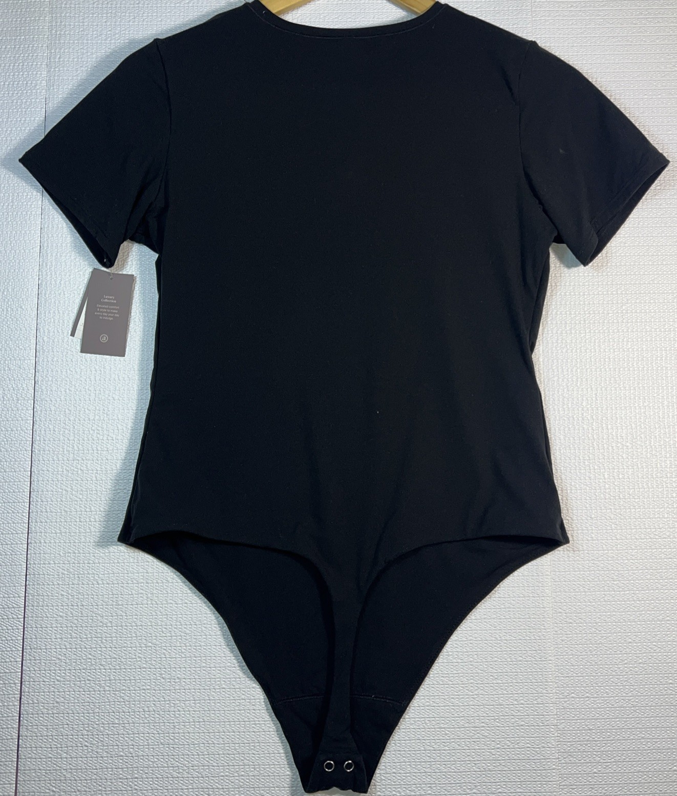 Auden Luxury Collection 4-way Stretch Fully Lined Black Bodysuit Women’s XL NWT