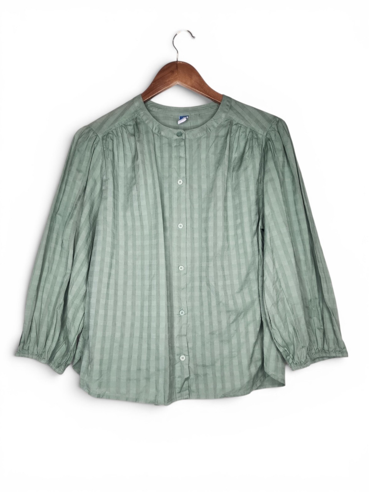 Old Navy Button-Down Lightweight Dobby Shirt In Green Size XS Tall