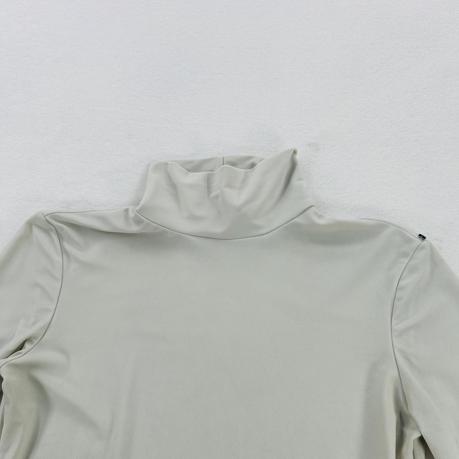 Sportmax Code Shirt Womens Small Beige Turtleneck Long Sleeve Stretch Jersey