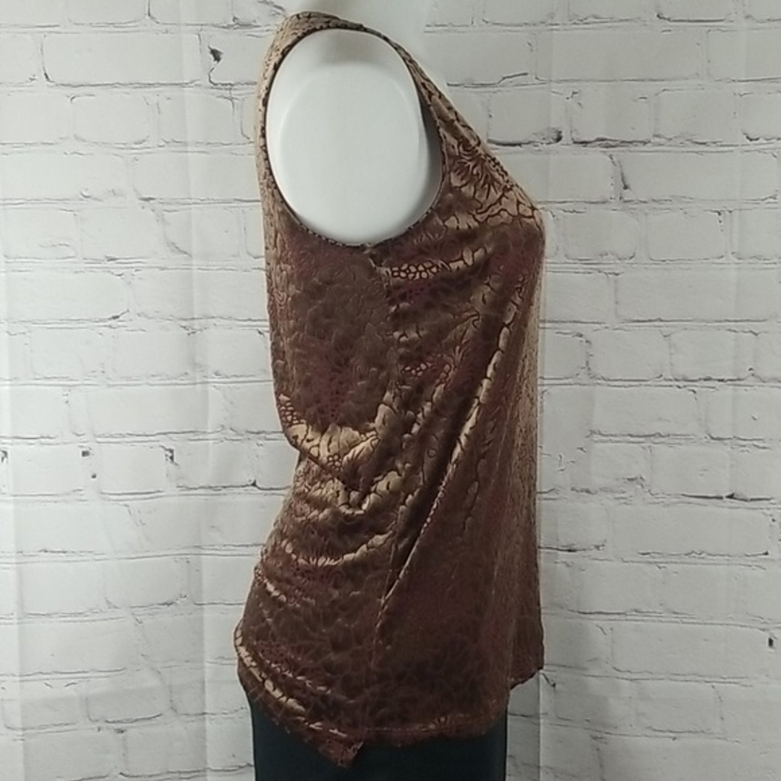 Finn & Grace whimsigoth velvet burnout sleeveless top size XS