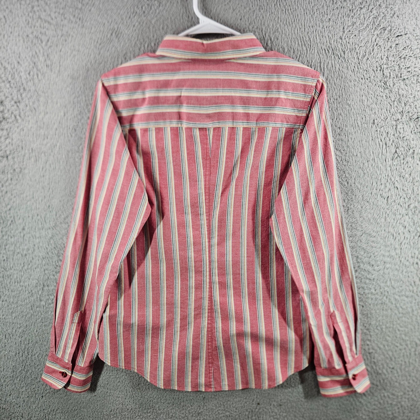 Pendleton Womens Red Multi Stripe Cotton Button Down Shirt Size M NEW NWOT