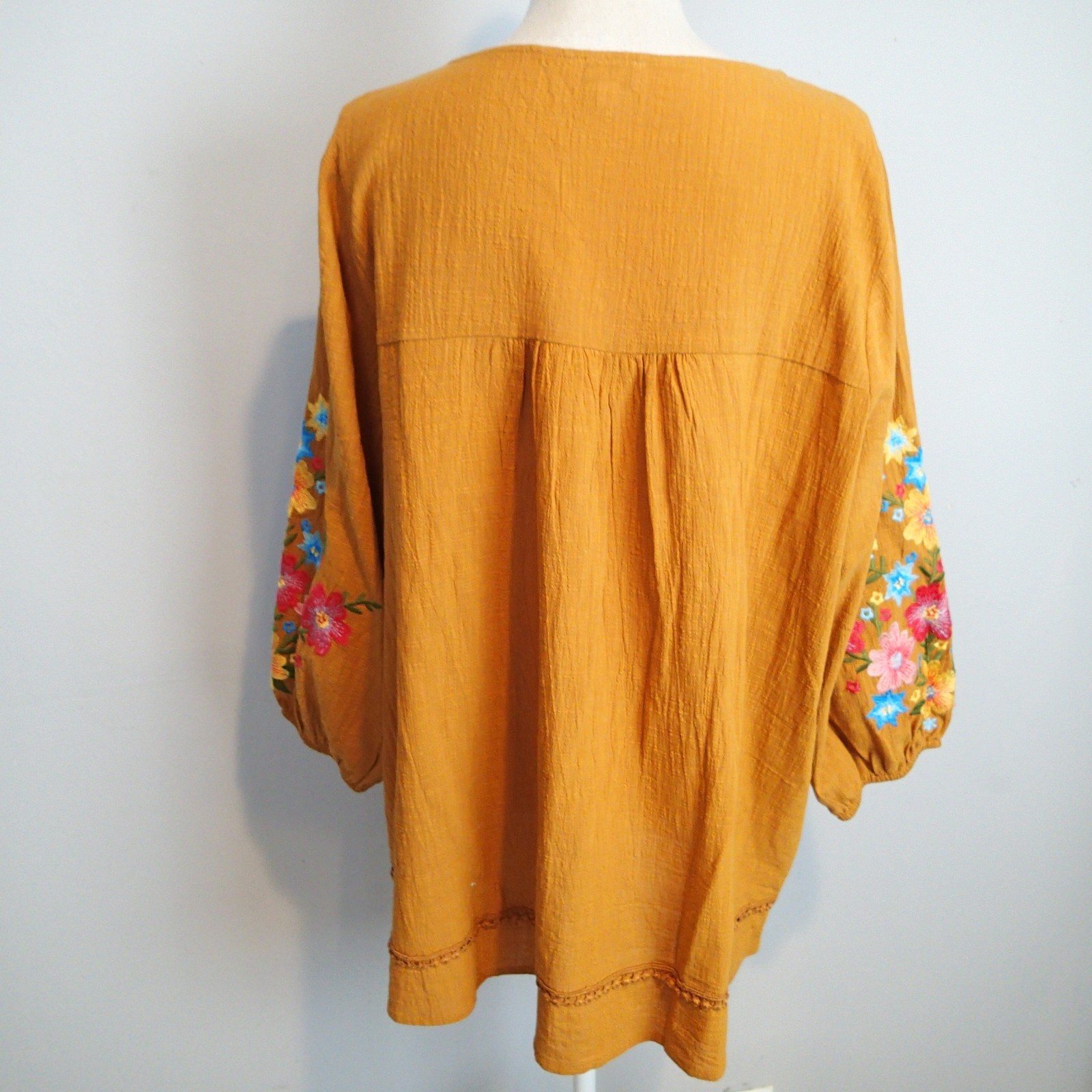 Angel Heart Embroidered Tunic Western, Boho 2X Cooperish top blouse floral