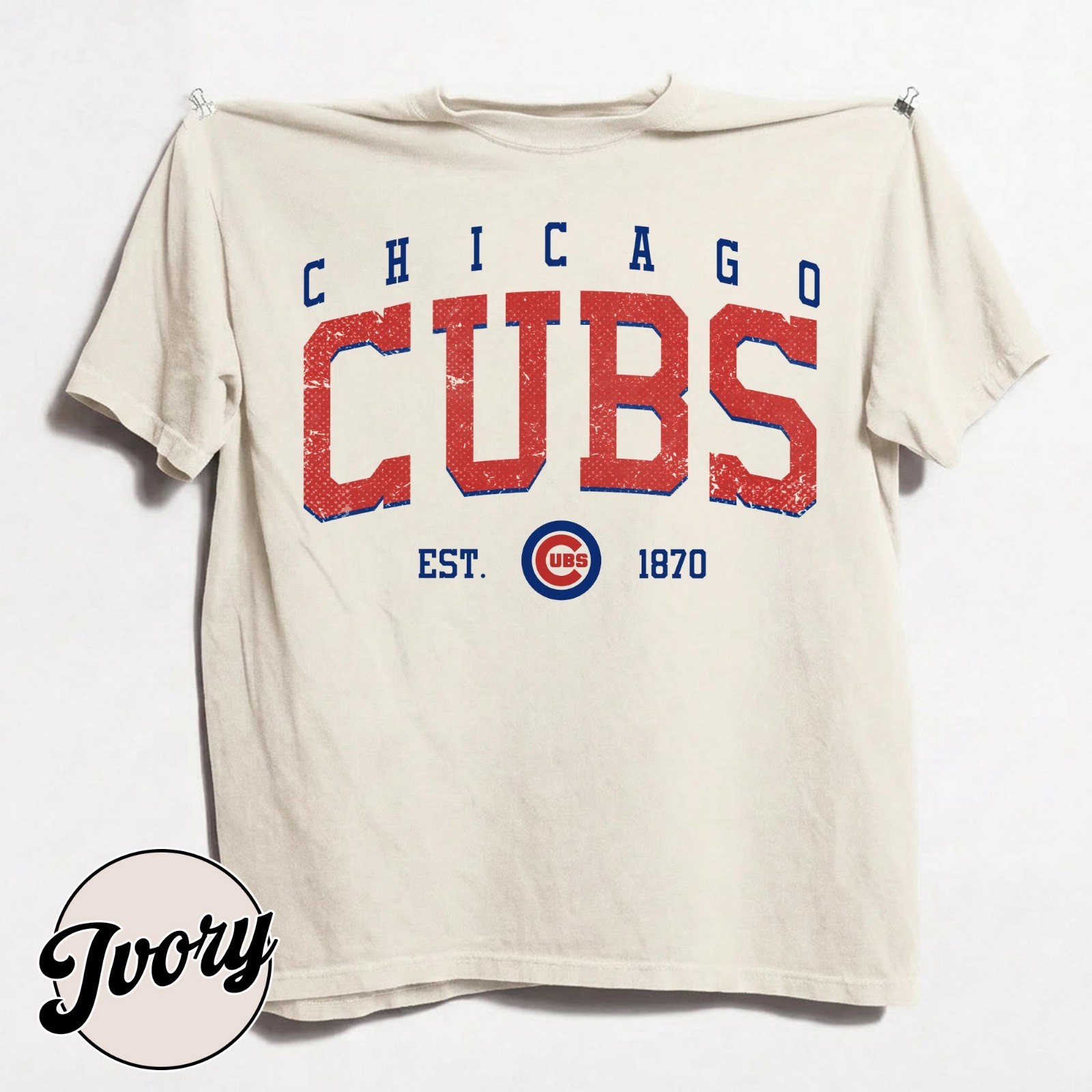 Vintage 90s Chicago Cubs Est 1870 Baseball Comfort Color Shirt