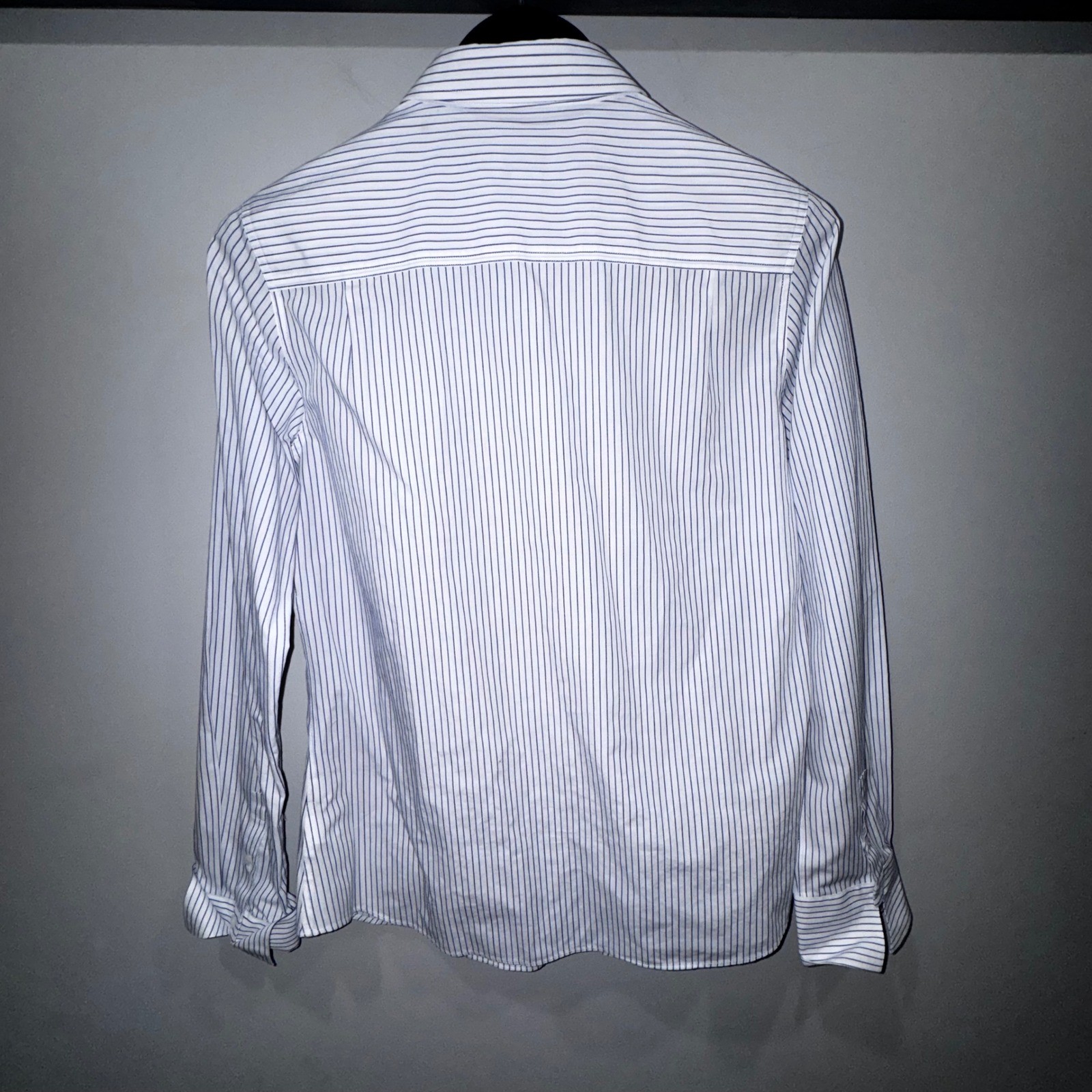 Cutter & Buck Ladies’ Long Sleeve Epic Easy Care Pin Blue Stripe Button Down L