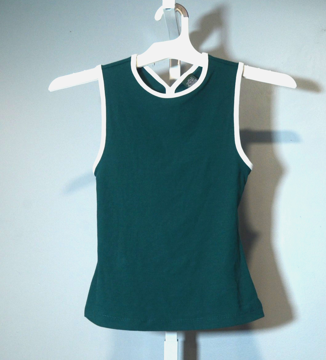 Wild Fable Women’s Size XXS Dark Teal Open-Back Tank Sleeveless