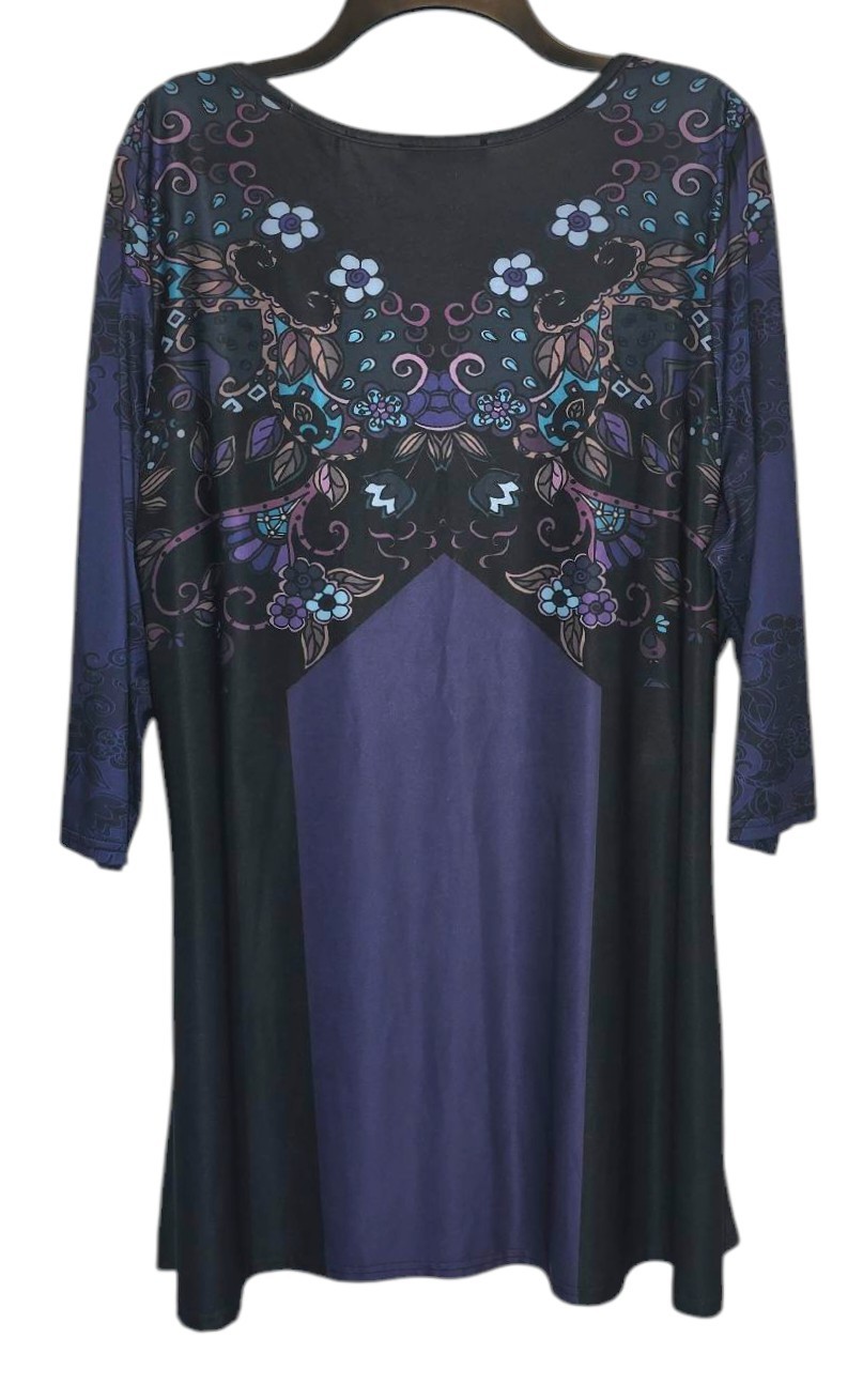 Lily by Firmiana Multicolor Stretchy Blouse Top Size 1XL