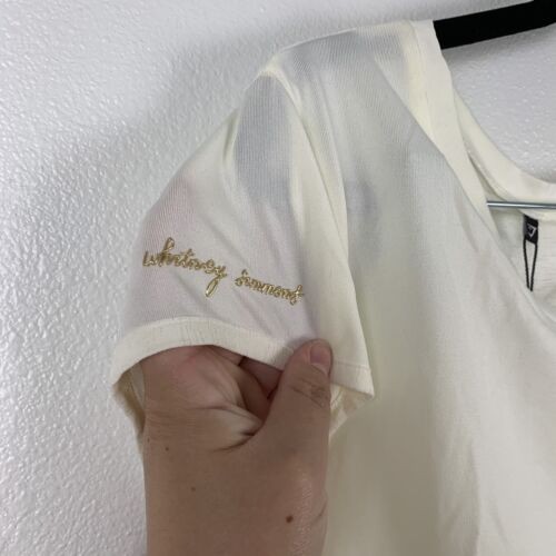 Gymshark Womens Whitney Longline Lightweight Tee Shirt White Sz XS NWT