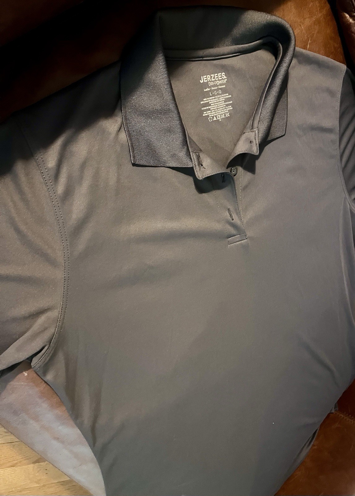 JERZEES DRI-POWER® Ladies’ Gray Polo Lg.