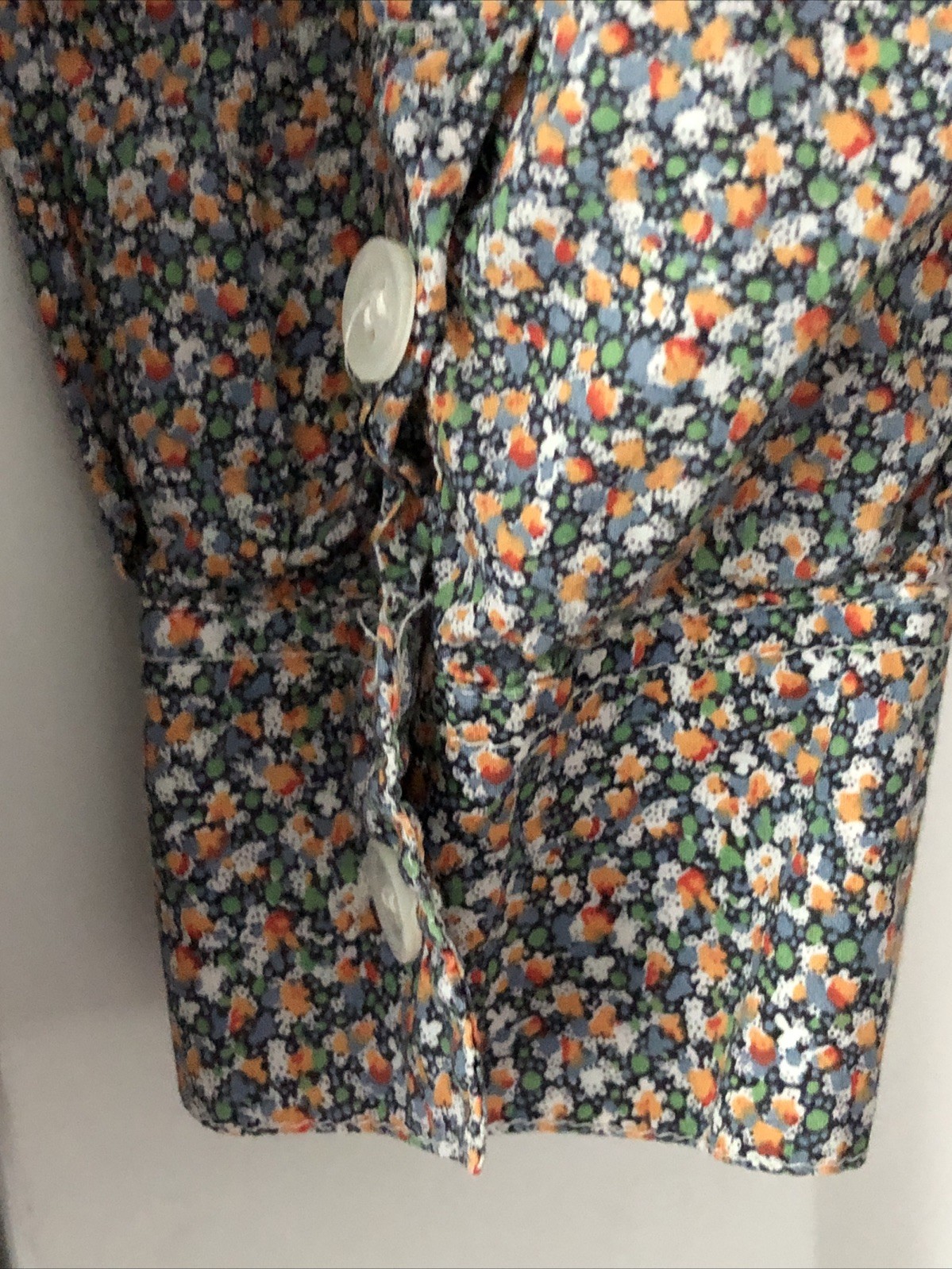 Vintage Liberty of London Tana Lawn Cotton Shirt Made in England UK 10 PTP 20”