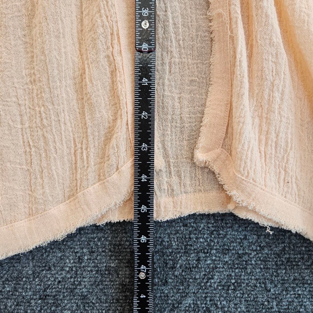 La Bikineria Handmade Mexico Gauze Cover-Up Peach S/M Boho Beach Duster NWT