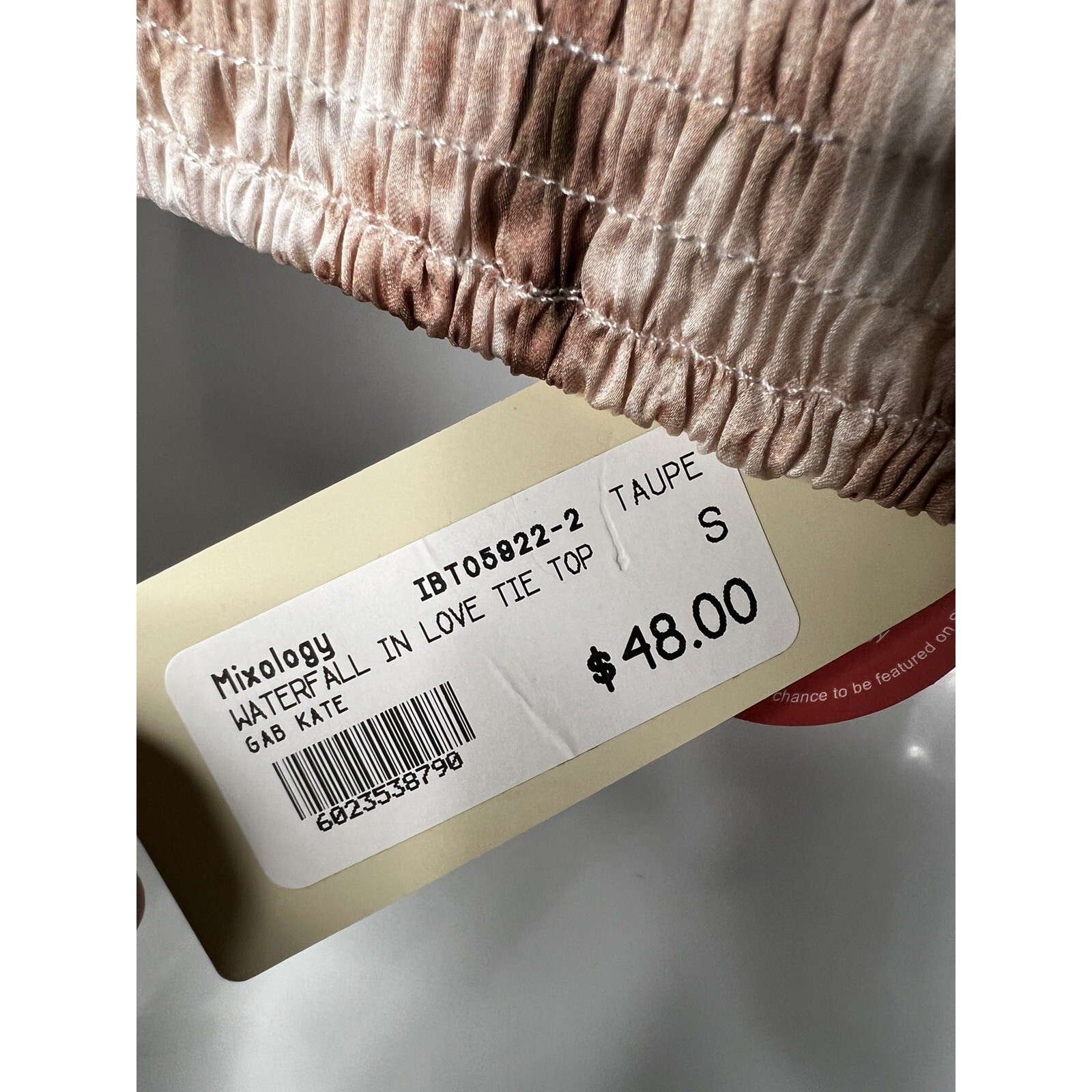 NWT Mixology Waterfall In Love Tie Top Size Small Brand New