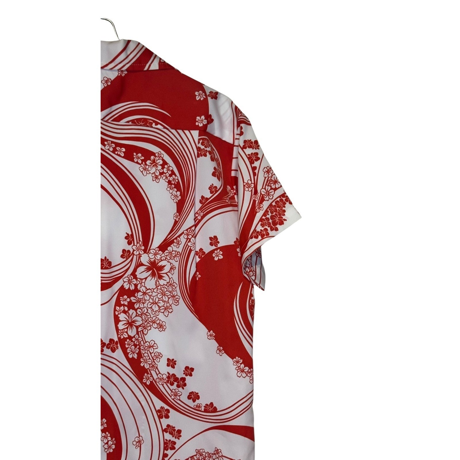 Diamond Head Women’s Shirt Hawaiian Aloha Button Up Short Sleeve Floral Large