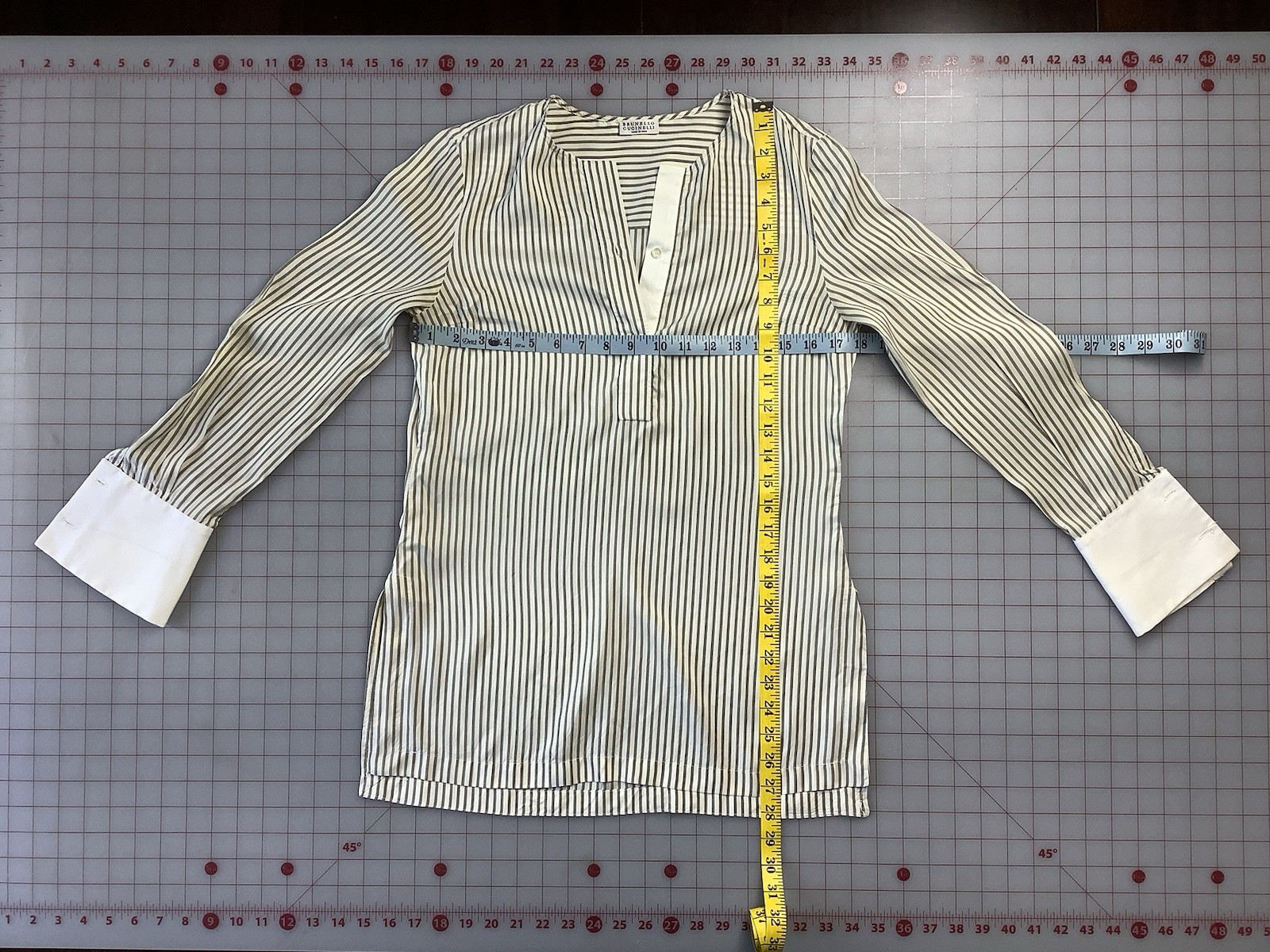 Brunello Cucinelli Striped Button-up Top
