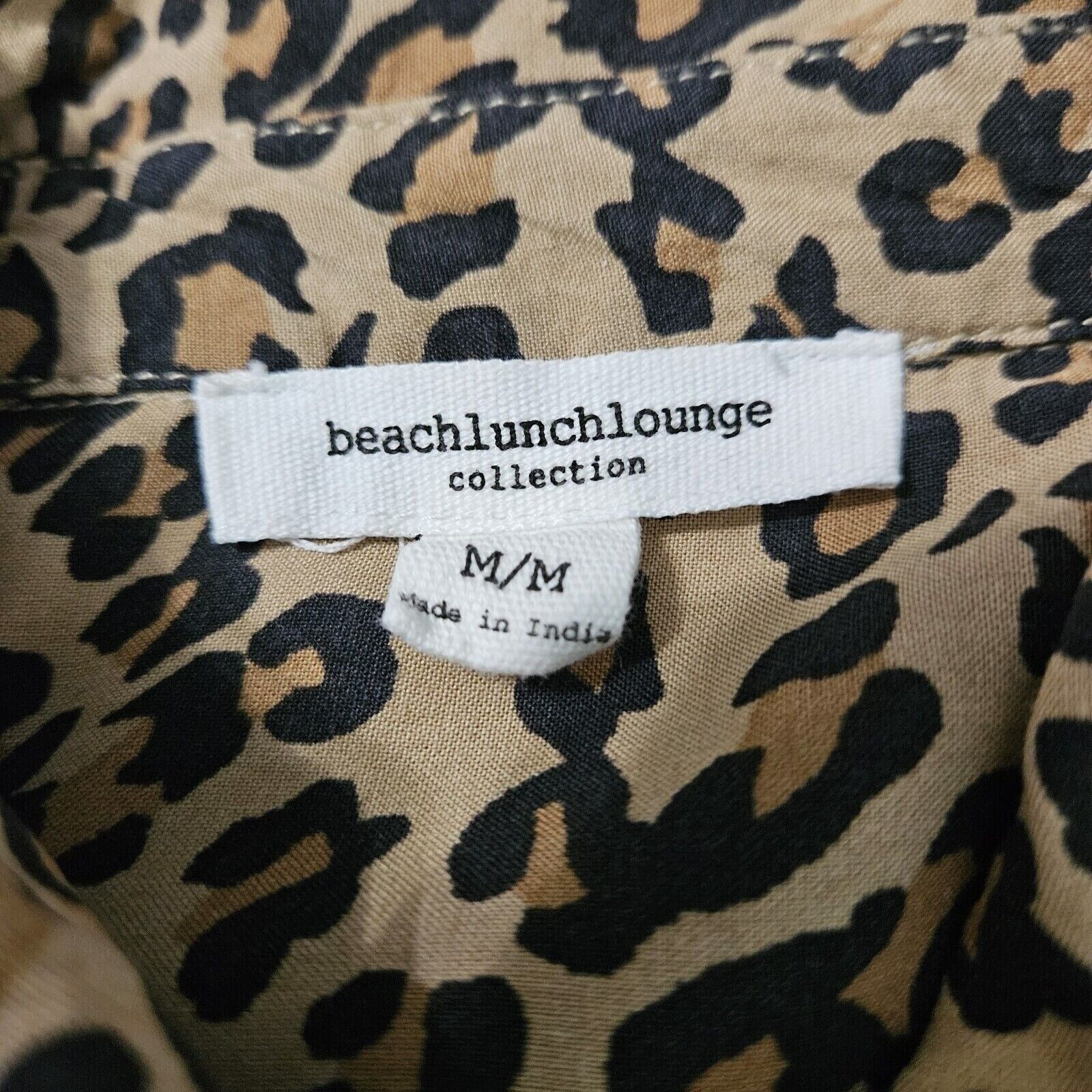 Beachlunchlounge Womens Button Up Multi-Color Size Medium 100% Viscose Button Do