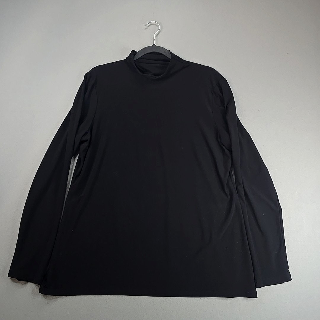Halogen Women’s Funnel Neck Top Sz XXL Nordstrom Solid Black Capsule Piece