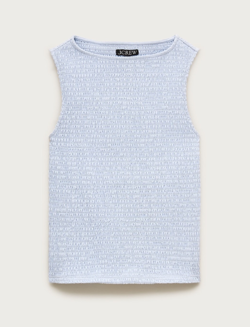 NWT J.Crew Size Small Smocked Shell Tank Top Serene Blue Cotton Top