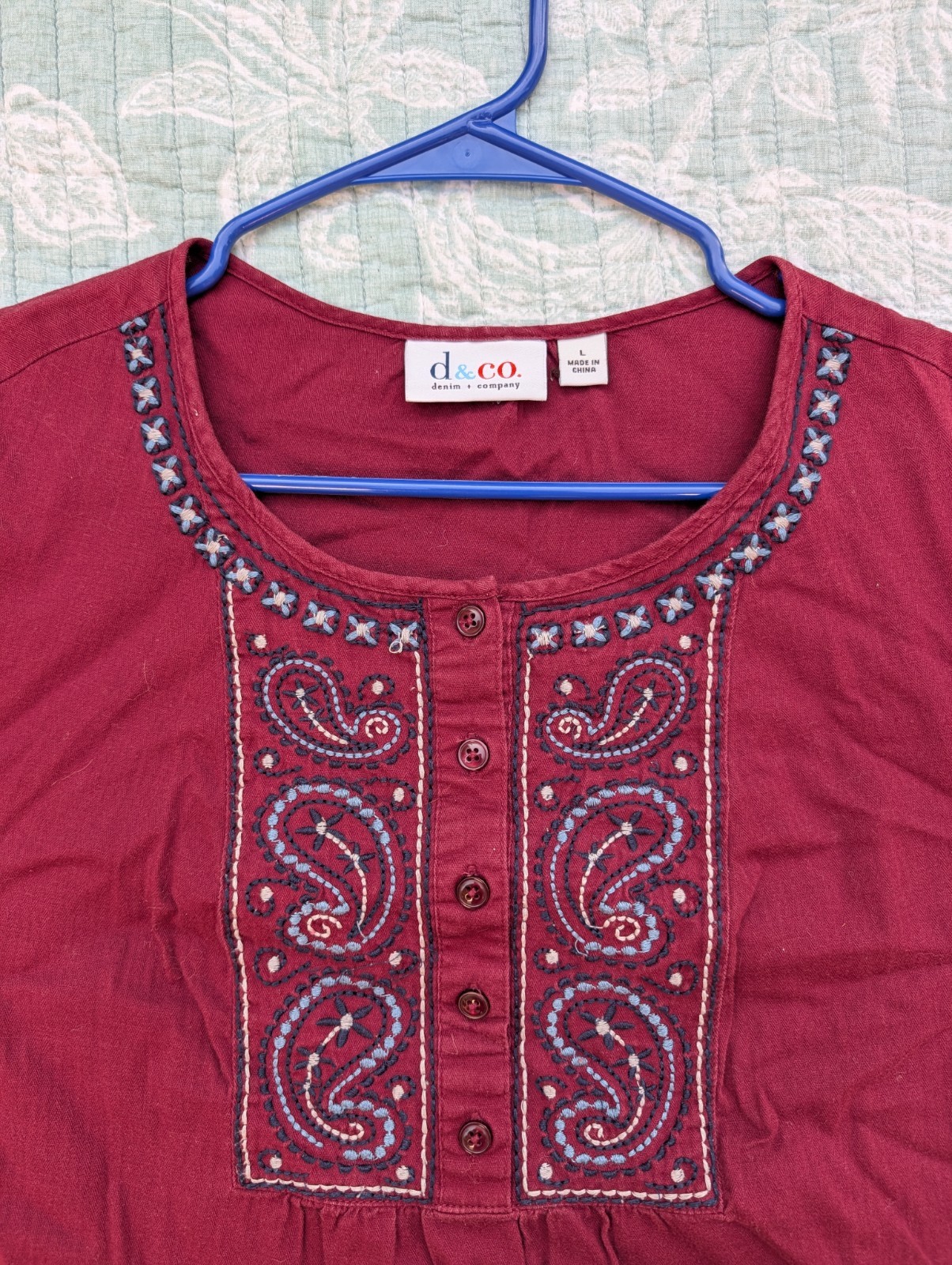 D N Co Large Tunic Blouse