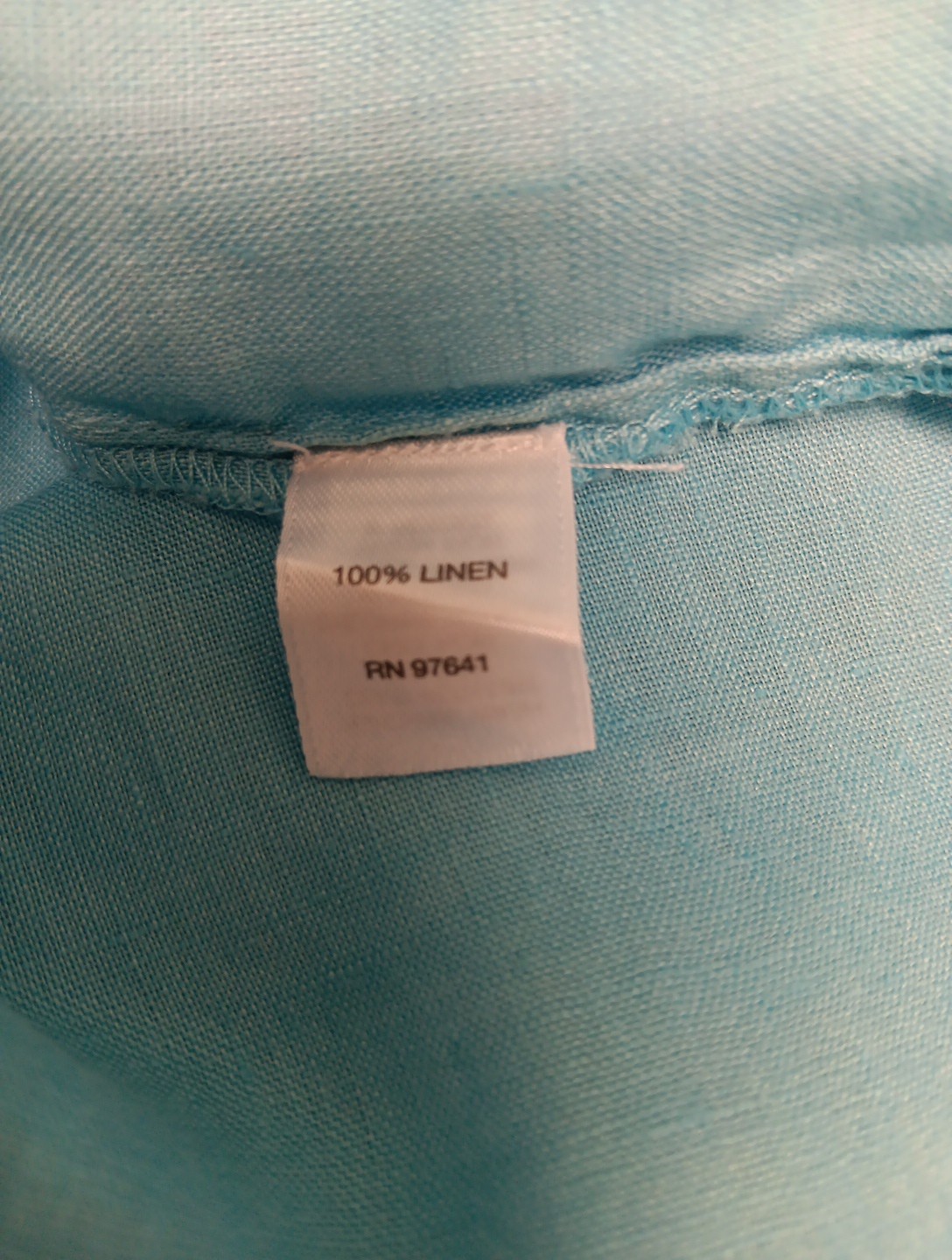 J. Jill Love Linen Women’s Shirt Button Up Long Sleeved Linen Aqua Blue Medium