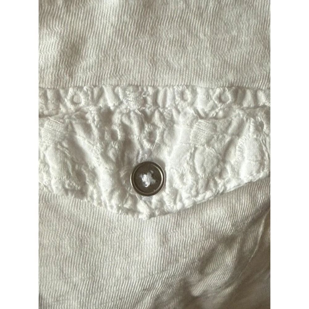 Croft & Barrow White Textured Henley Top