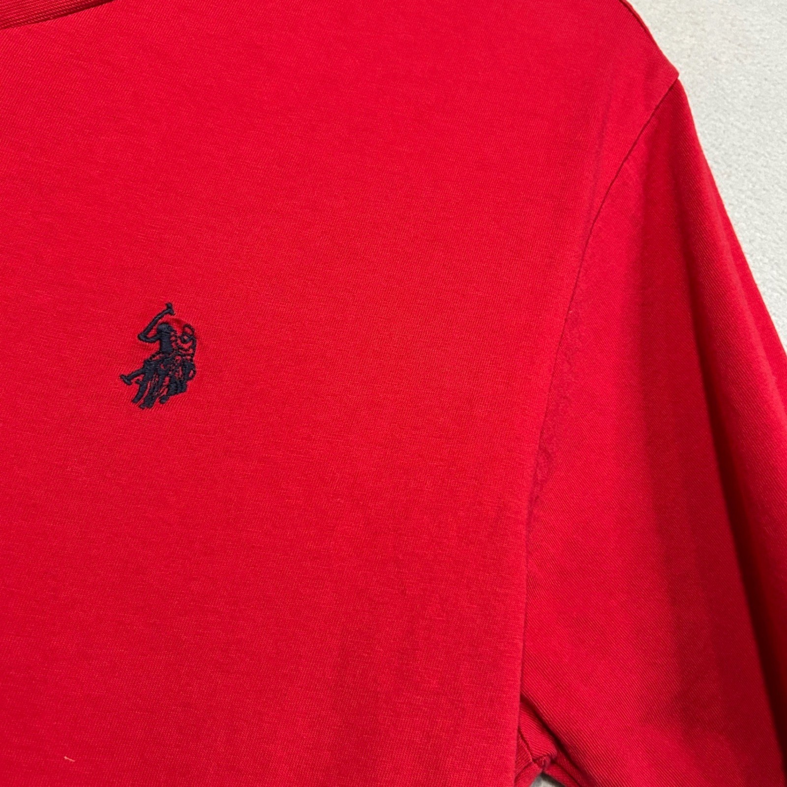 U.S. Polo Assn Red V Neck T-Shirt Women’s Size Small Short Sleeve Casual Cotton