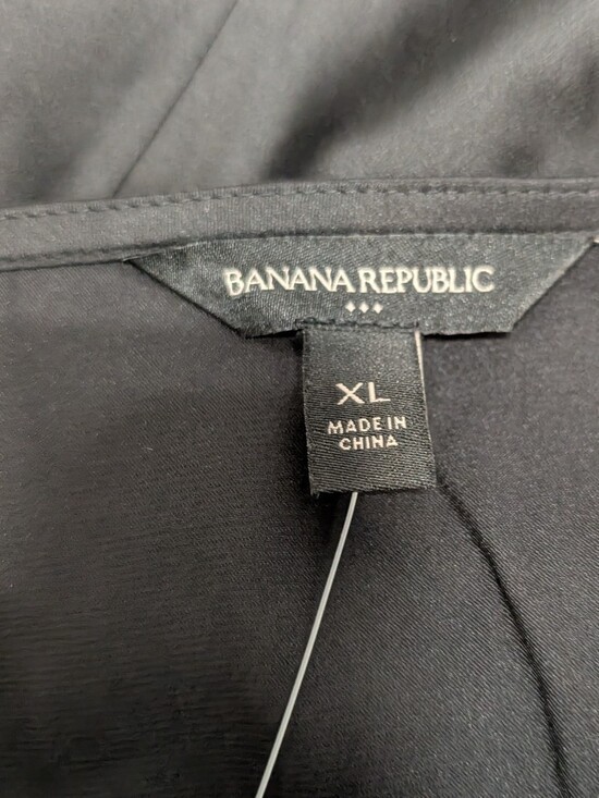 Banana Republic Factory Black Satin Spaghetti Strap Cami New (XL)