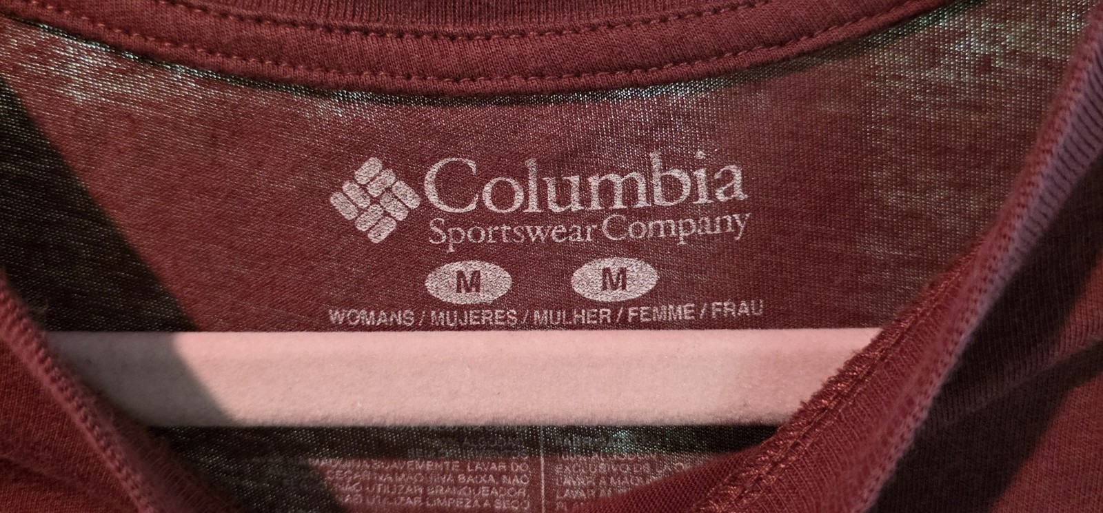 Columbia Women’s M Burgundy Graphic Logo Crew Neck Short Sleeve T-Shirt