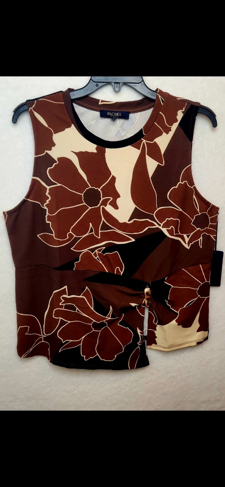 Rachel Roy Floral Sleeveless Top. Women’s Size Large. NWT