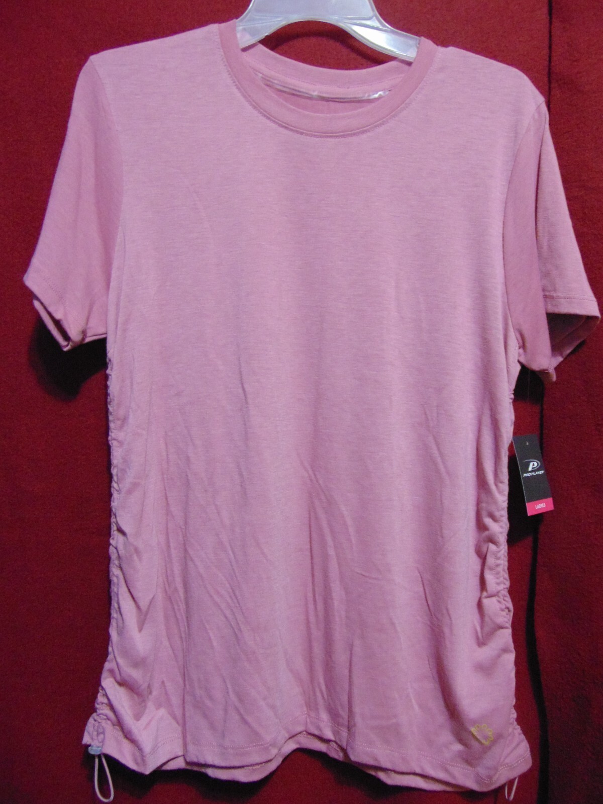 Women’s Pro Player Size 2X Adjustable Length Cinch Side Mauve Top NEW W/ TAGS!