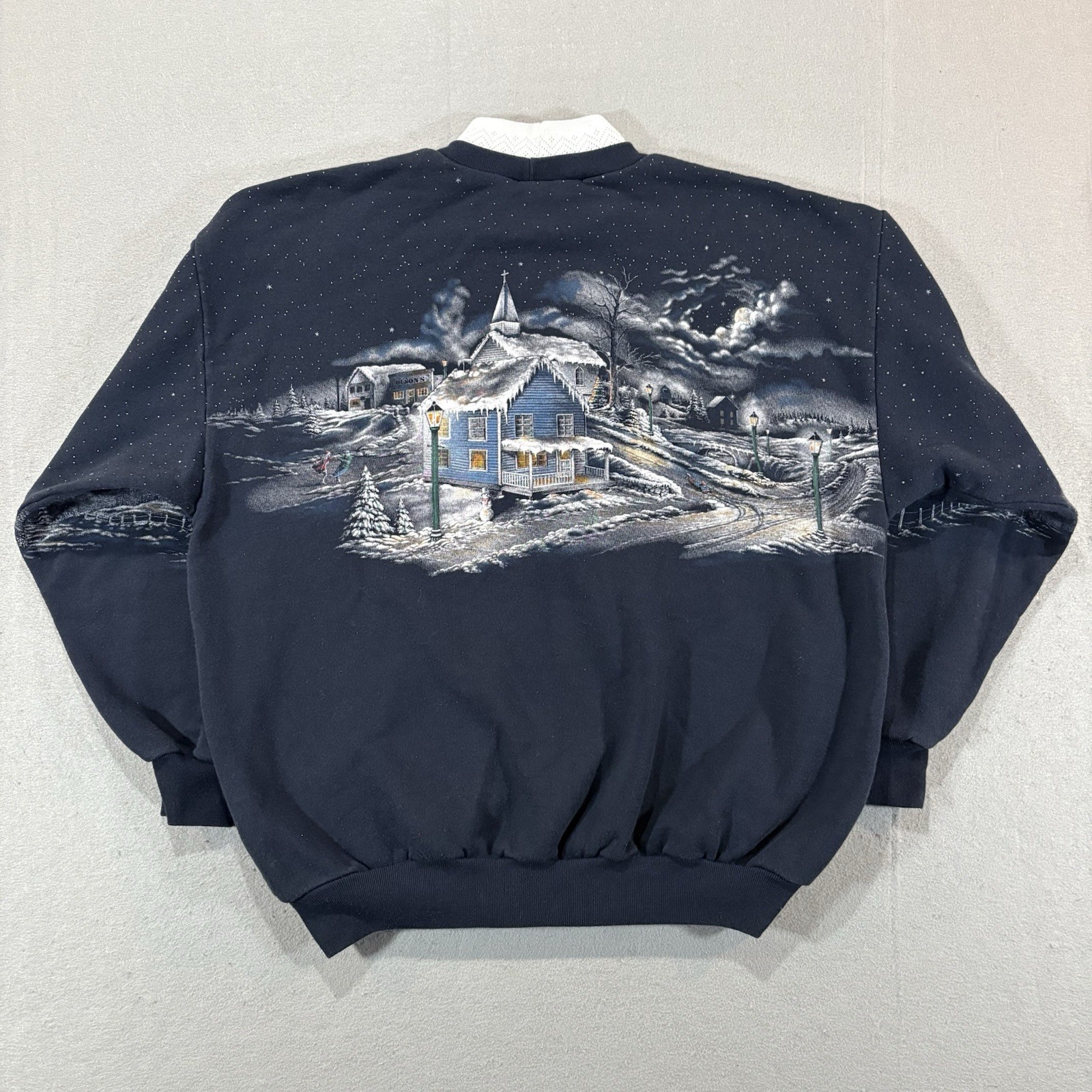 Vintage 90’s Art Unlimited Winter Wonderland AOP Sweatshirt XL USA Cottagecore