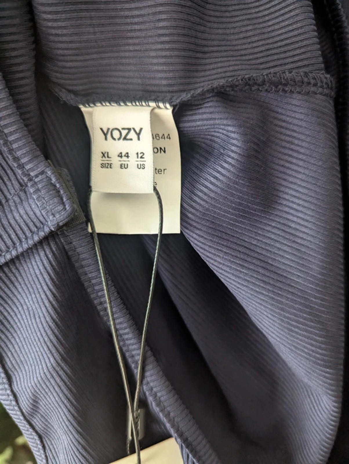 Yozy Navy Blue Ribbed Long Sleeve Bodysuit – Size XL