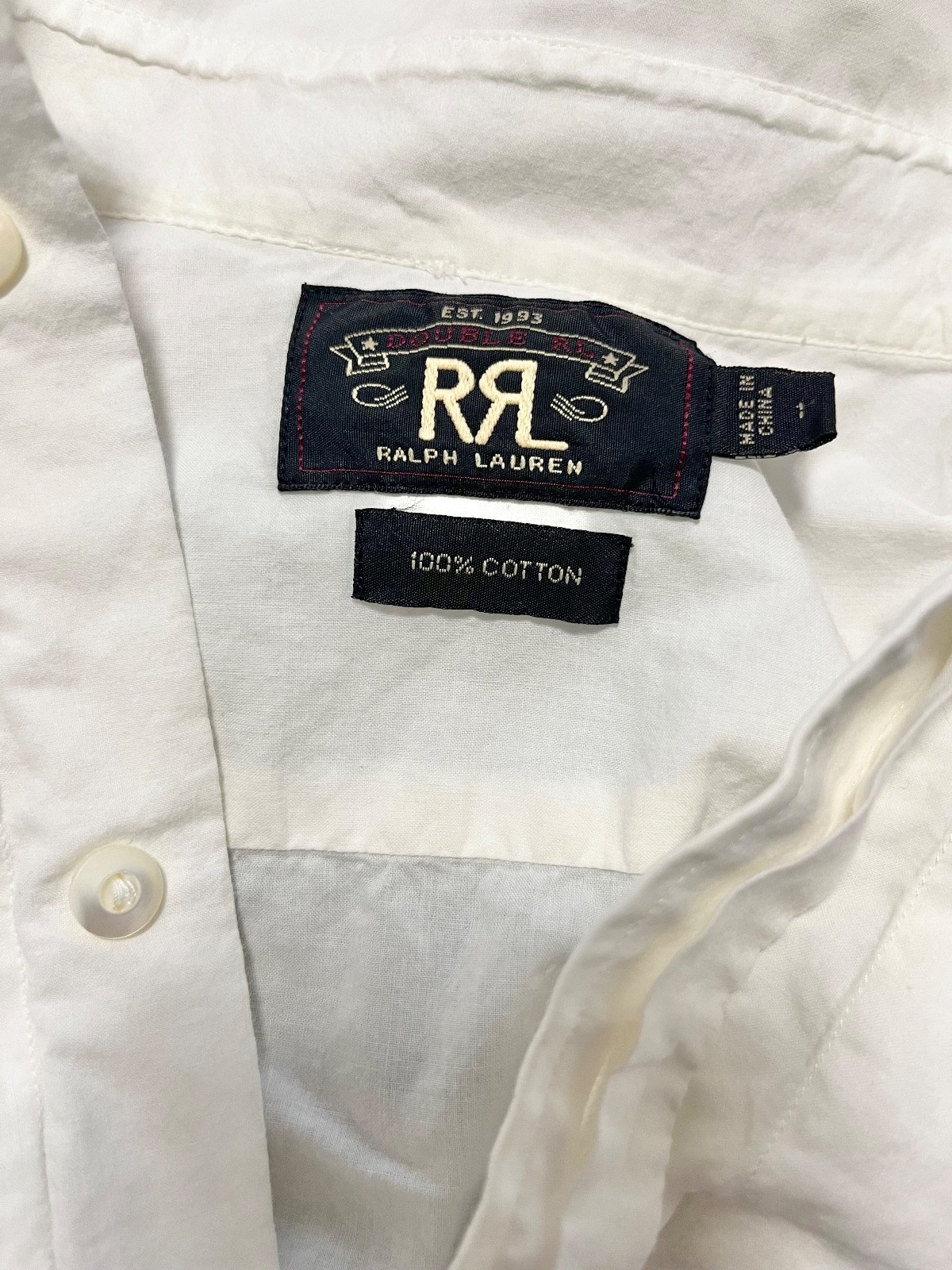 RRL by ralph lauren Womens tuxedo pleat bib front and french cuff white shirt 1