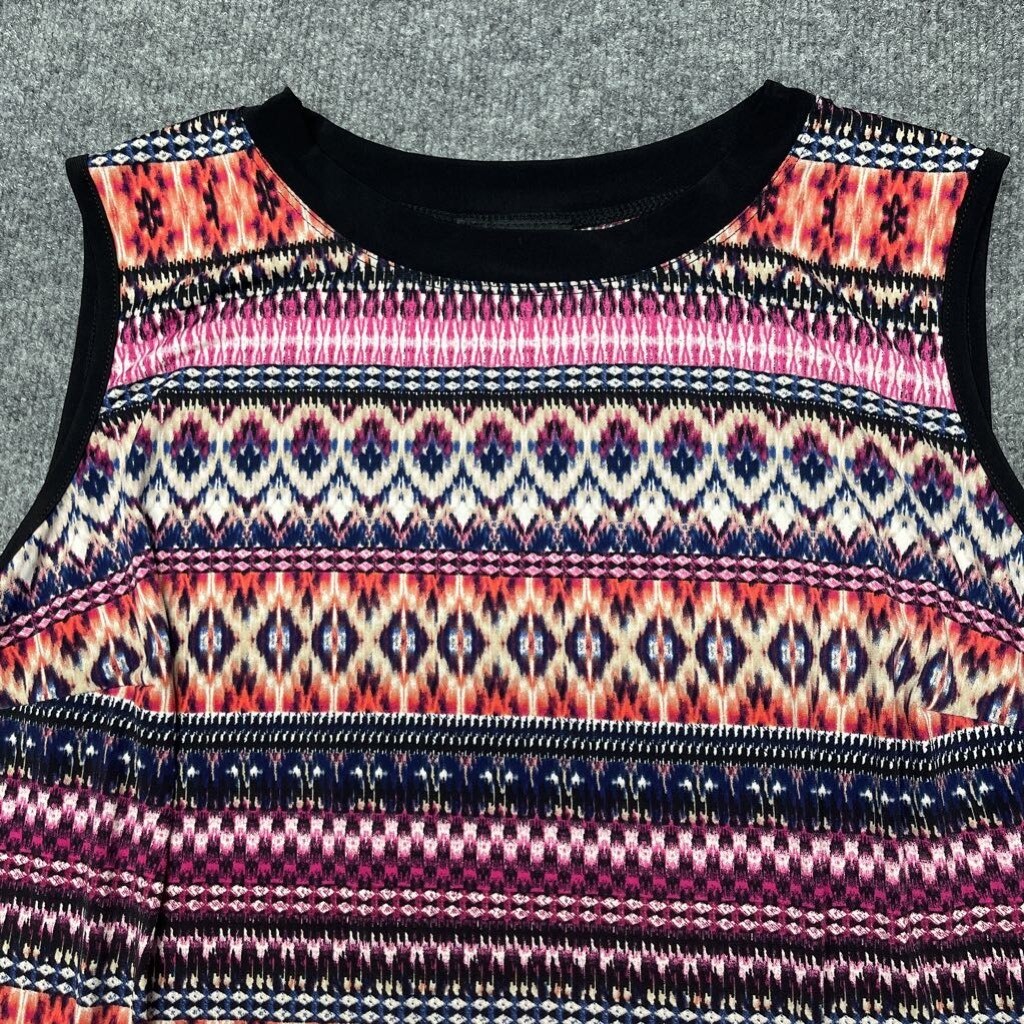 Alyx Tank Top Womens Plus 0X Multicolor Southwestern Sleeveless Stretch USA New