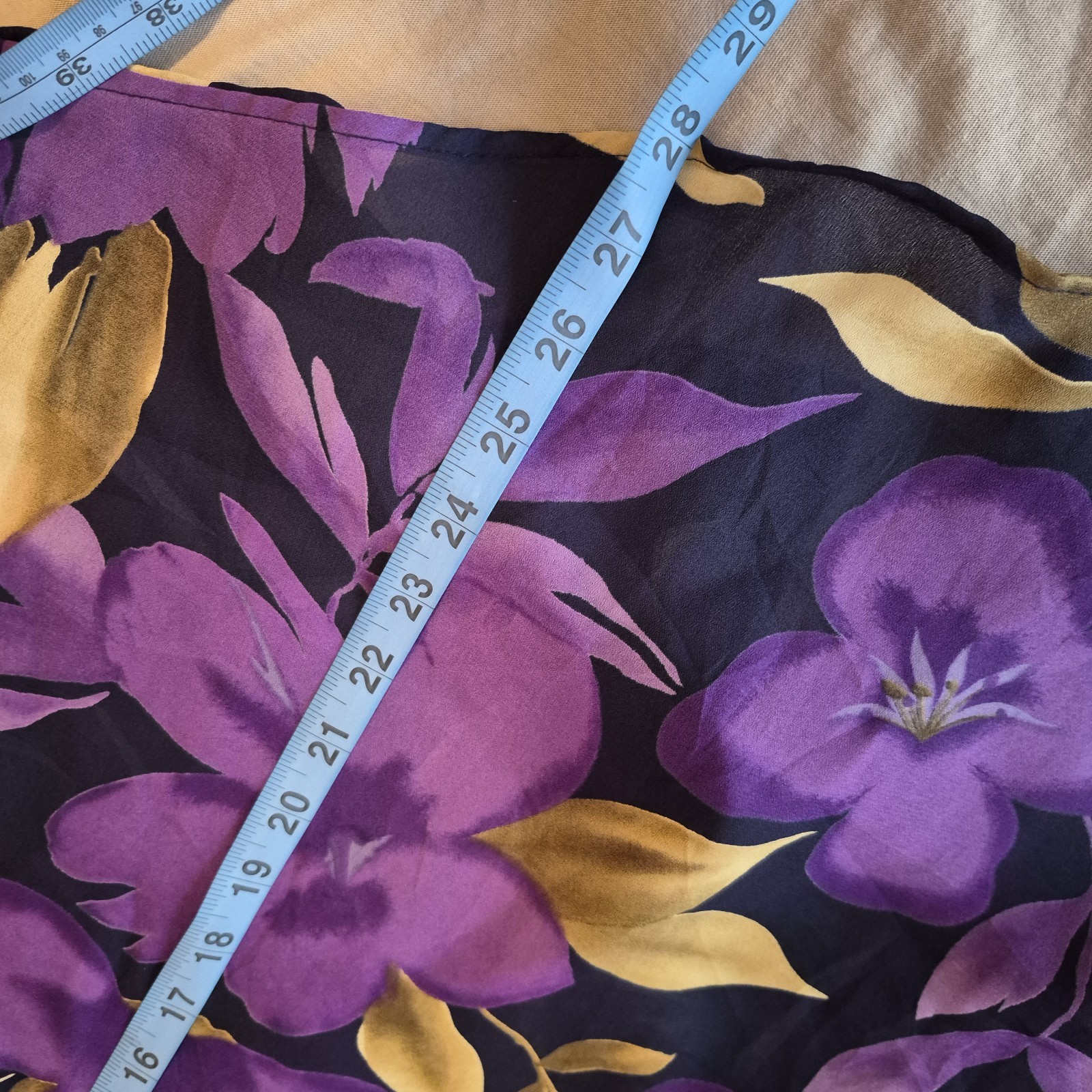 Black Purple Green Floral Button Up Size S Sheer Dark Romantic Fall