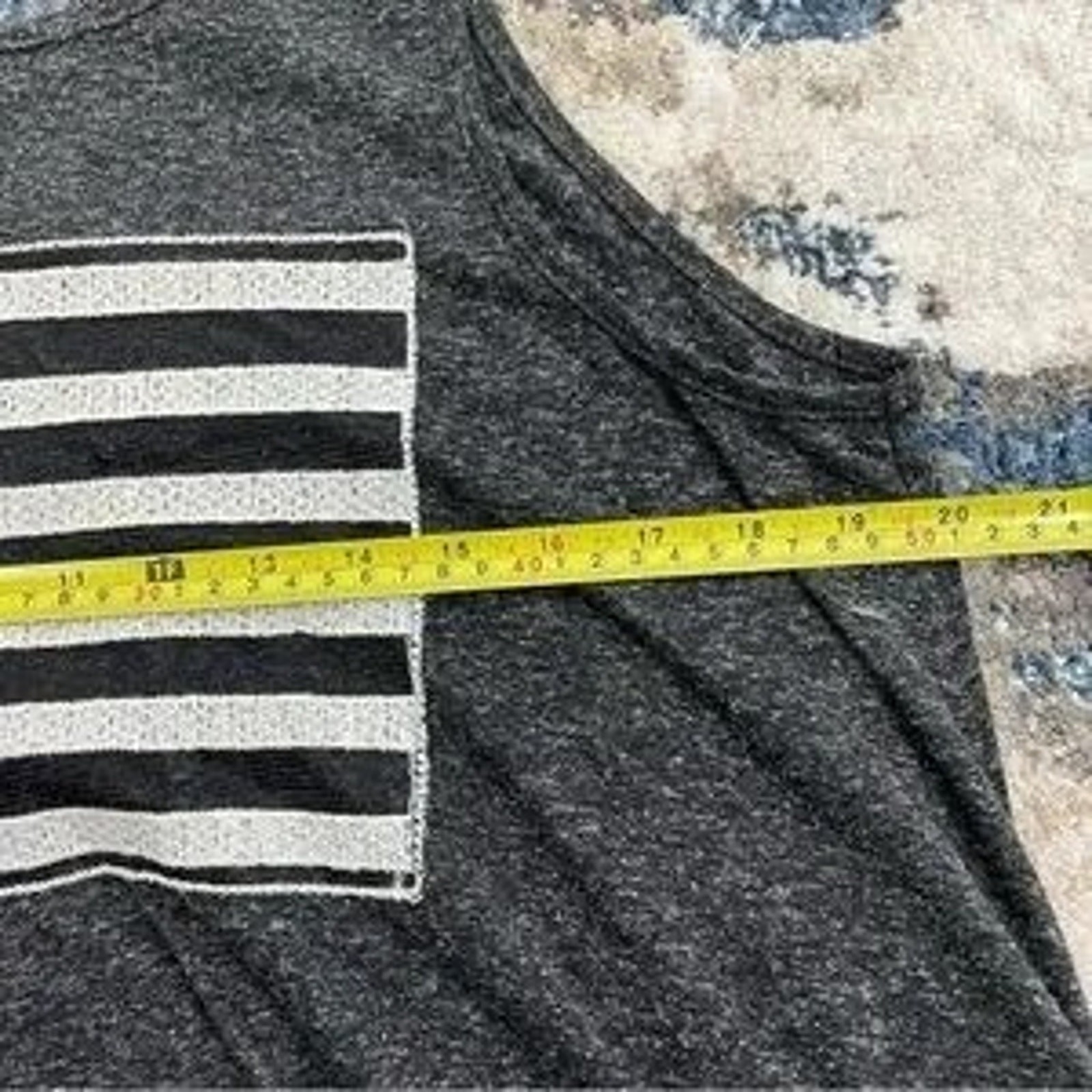 Daytrip Buckle Grey American USA Flag Embroidered Western Casual Tank Top XLarge