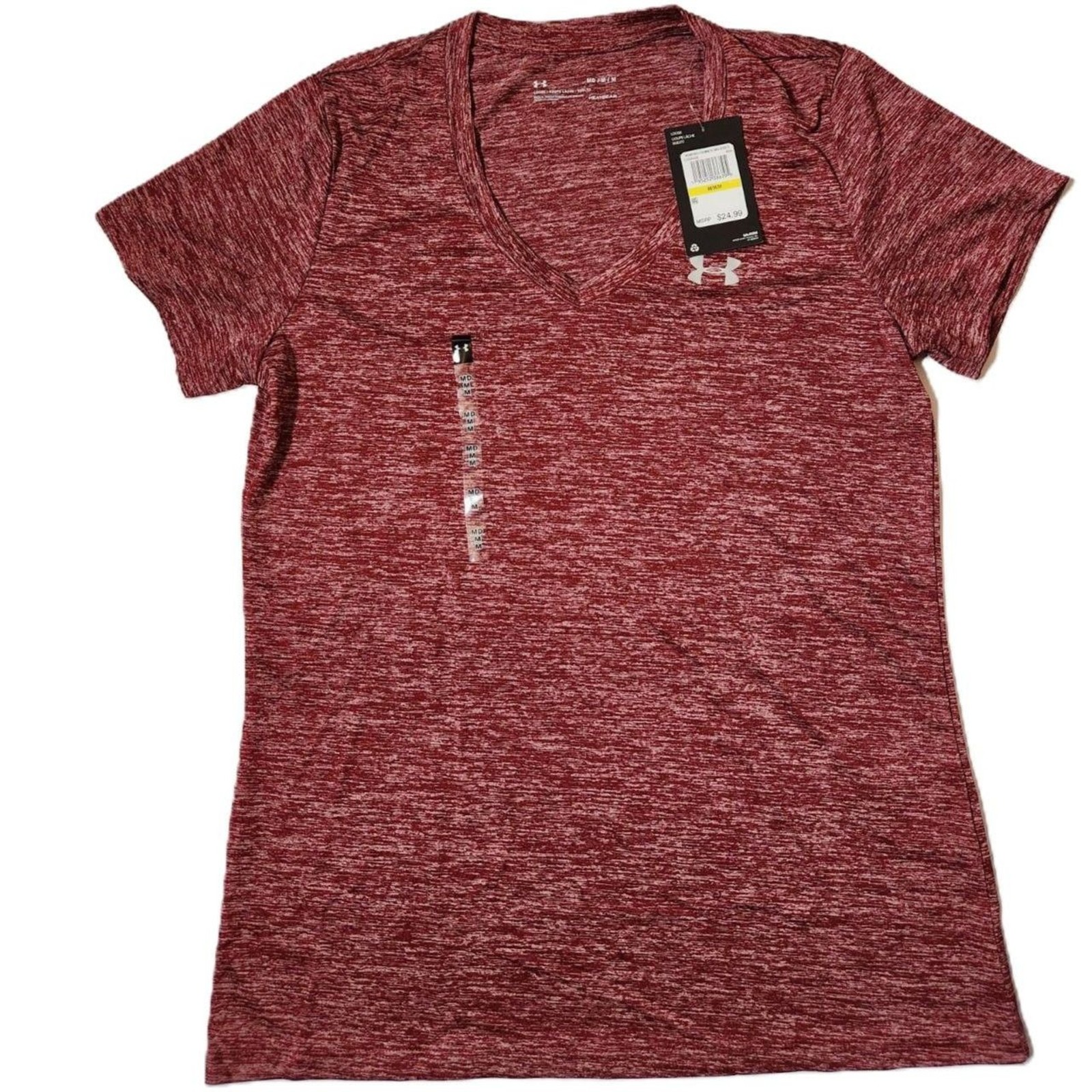 Under Armour Women’s Medium HeatGear V‑Neck Tee Loose Fit