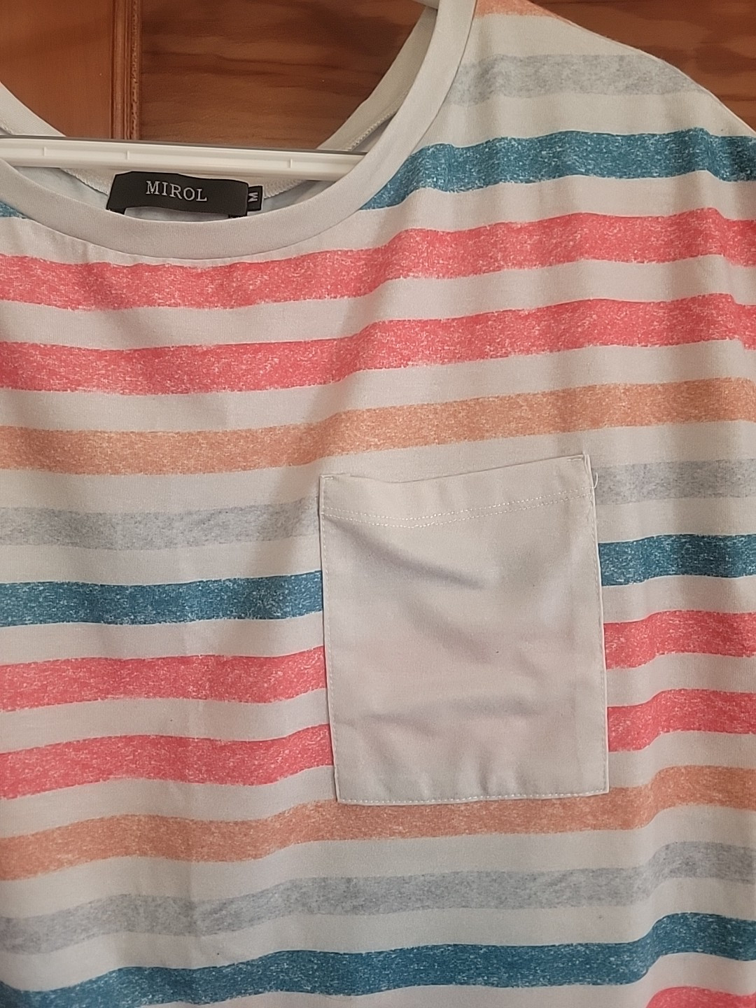 Mirol Women Short Sleeve Striped Shirt M