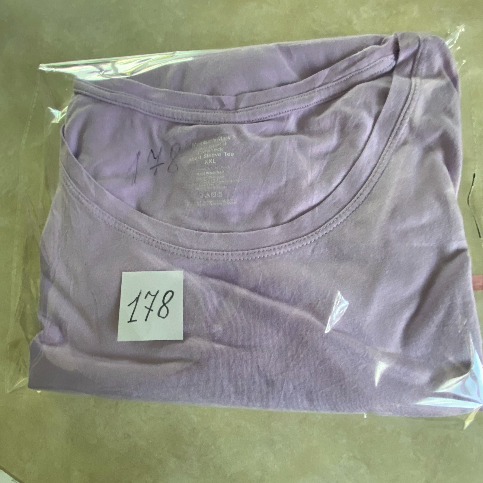 Members Mark Women XXL Purple Essential Crewneck Short Sleeve T Shirt