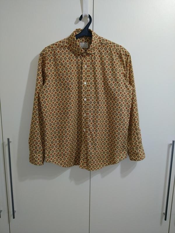 Women Massimo Dutti shirt gold cotton 40/L/48