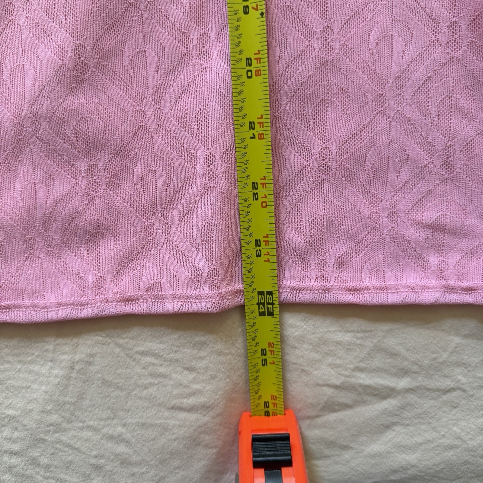MARINE SERRE Moon Diamant Second Skin Pink Mesh Top $450 RARE
