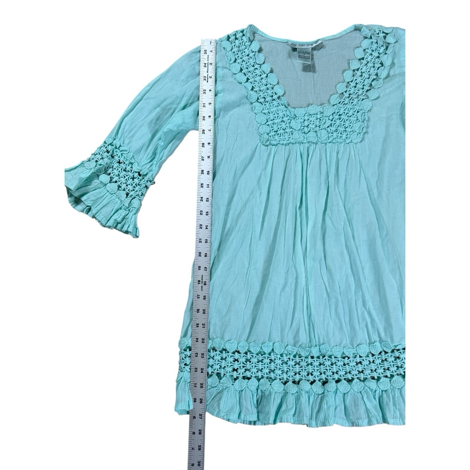 Cute Options Women’s Shirt, Turquoise, Size Small