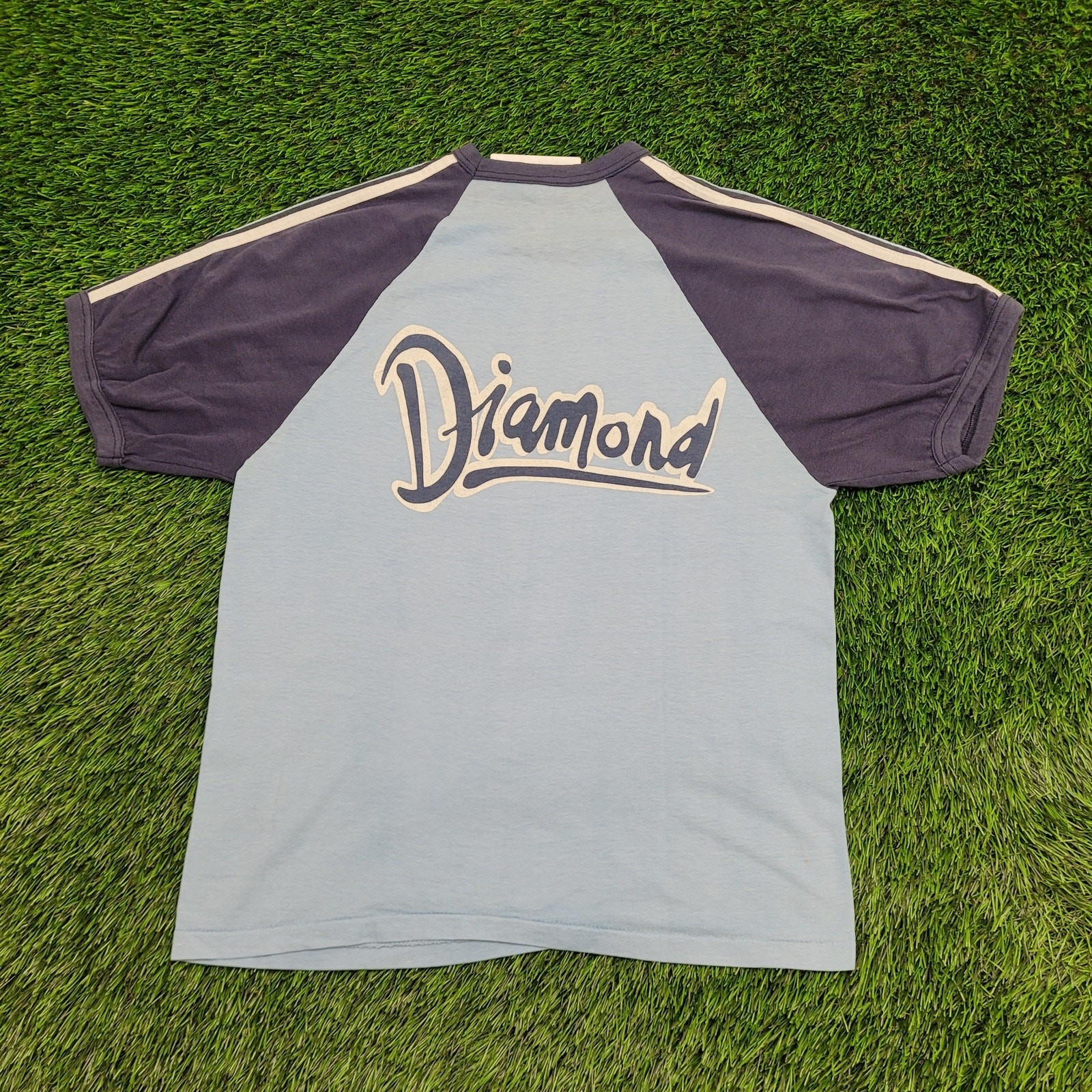 Vintage 1983 Diamond World Tour Shirt Womens XS/S 18×24 Blue
