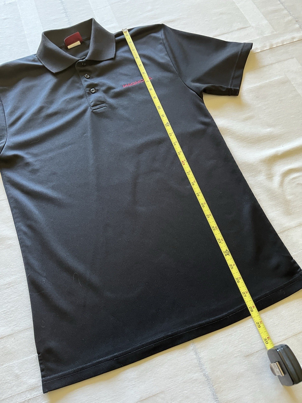 Magnolia Lane Collection Black Polo Shirt With Logo Size Small