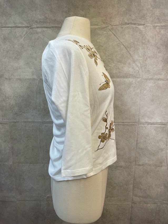 Emma James Oriental Gardens Women’s White Blouse Size S
